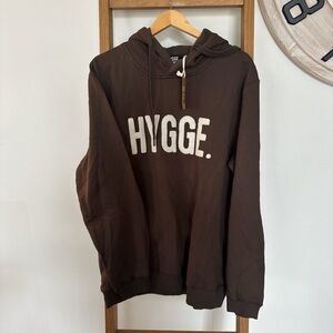 HYGEE | Cotton XXL Brown and white cotton hoodie #loungewear